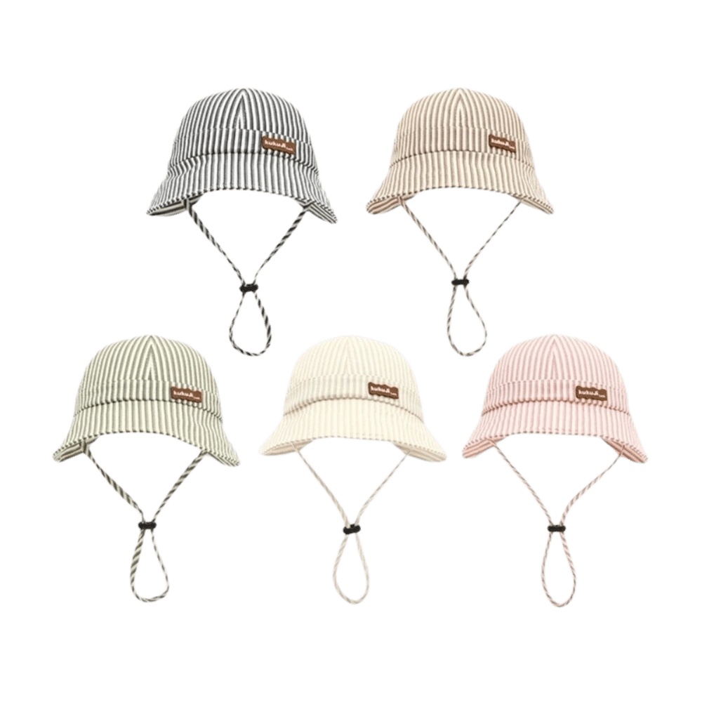 New Striped Baby Bucket Hat Ad - Sun Hat Wide Brim ulasan dan harga