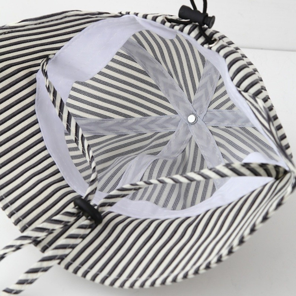 New Striped Baby Bucket Hat Ad - Sun Hat Wide Brim ulasan dan harga