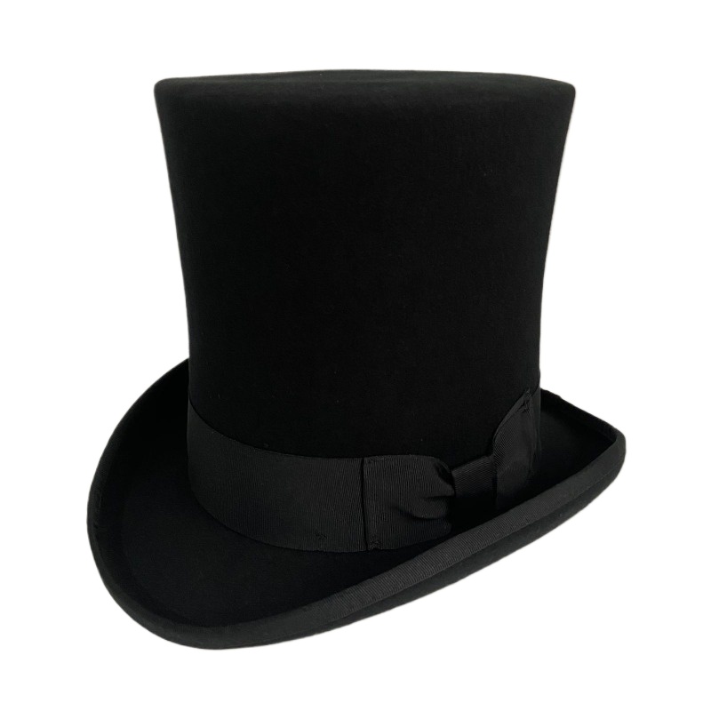 Black Wool Felt Top Hat Men's  - Fedora Hat Wool ulasan dan harga