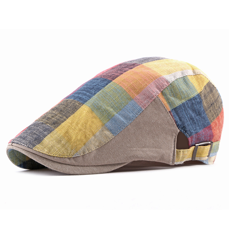 Unisex Cotton Plaid Newsboy Be - Newsboy Cap Ivy ulasan dan harga
