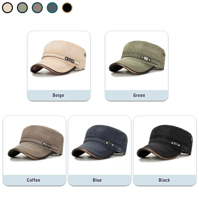 Leather Brim Washed Distressed - Dad Hat Cotton ulasan dan harga