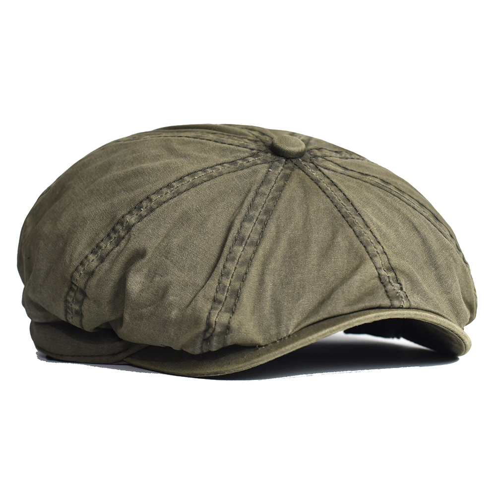 Washed Cotton Newsboy Cap Peak - Newsboy Cap Ivy ulasan dan harga