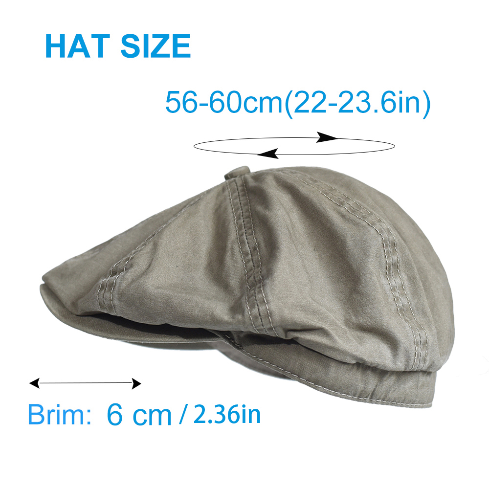 Washed Cotton Newsboy Cap Peak - Newsboy Cap Ivy ulasan dan harga