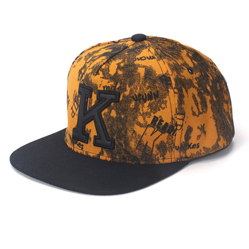 K Letter Hip Hop Baseball Caps - Snapback Hat Flat ulasan dan harga