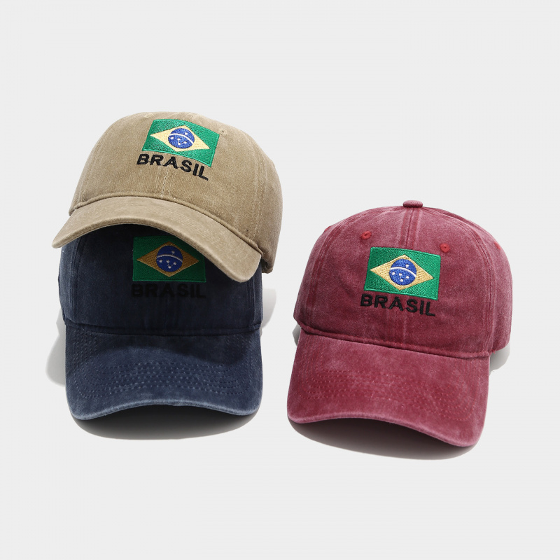 Vintage Brazil Flag BRASIL Let - Dad Hat Cotton ulasan dan harga