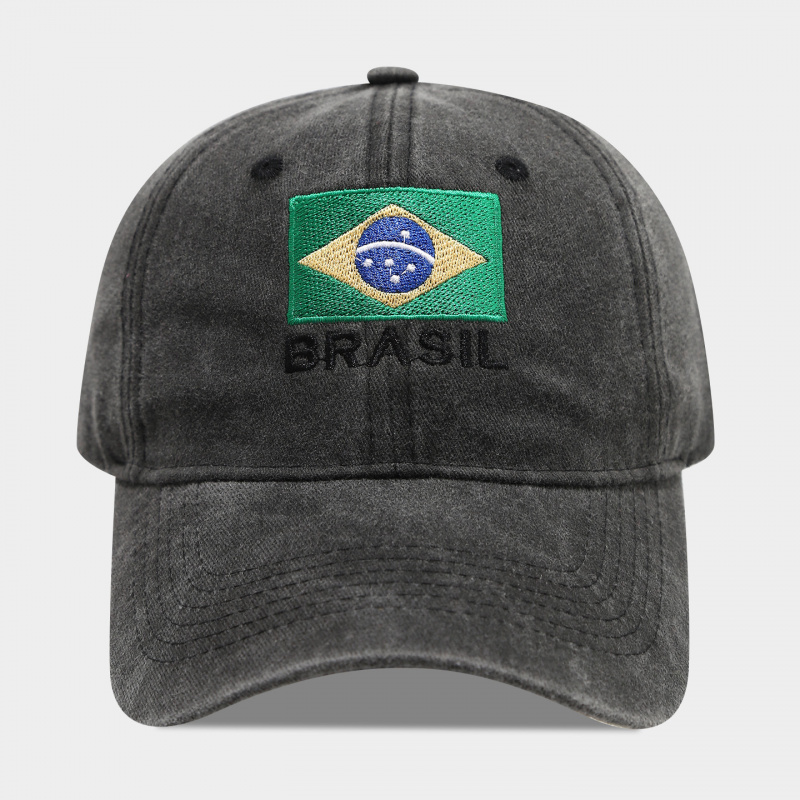 Vintage Brazil Flag BRASIL Let - Dad Hat Cotton ulasan dan harga